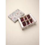 Dcoration sapin en verre stri par lot de 6