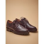 Derbies bout fleuri laces cuir femme