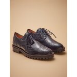 Derbies bout fleuri laces cuir femme