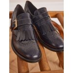 Derbies frang�s cuir femme