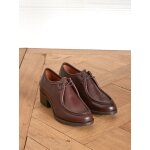 Derbies lac�s � talon en cuir femme