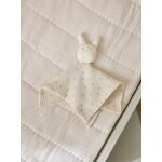 Doudou lapin gaze de coton biologique - imprim hirondelles