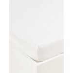 Drap - housse uni percale de coton  esprit toile de jouy