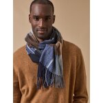 charpe frange grands carreaux homme