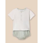 Ensemble t - shirt et bloomer en seersucker