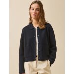 Gilet col chemise maille milano femme