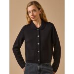 Gilet col chemise maille milano femme