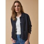 Gilet col chemise maille milano femme