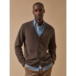 Gilet col v homme coton biologique et cachemire