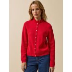 Gilet col volant� femme coton biologique et cachemire