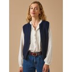 Gilet laine m�rinos femme - cyrillus x les 3 tricoteurs