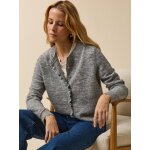 Gilet volant� femme avec laine et alpaga