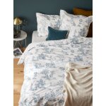 Housse de couette percale de coton  esprit toile de jouy