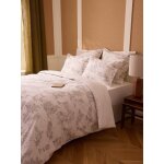 Housse de couette percale de coton  esprit toile de jouy
