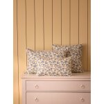 Housse de coussin fleurie coton et lin