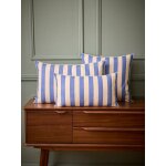 Housse de coussin ray�e coton et lin