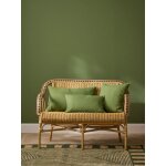 Housse de coussin unie en coton / lin