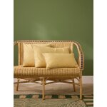 Housse de coussin unie en coton / lin