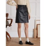 Jupe courte cargo en cuir femme