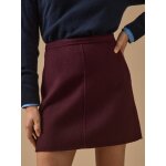 Jupe courte lainage double face femme