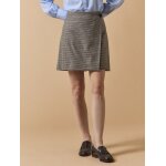 Jupe courte portefeuille mini carreaux femme