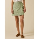 Jupe courte portefeuille tweed carreaux femme