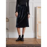 Jupe longue en panne de velours femme