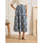 Jupe longue voile de coton imprim lucia