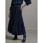Jupe longue volant seersucker gaufr femme