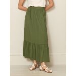 Jupe longue volant� femme viscose dobby