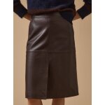 Jupe mi - longue en cuir femme