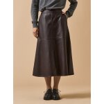 Jupe mi - longue vase femme aspect cuir *