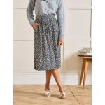 Jupe mi - longue femme viscose dobby imprim lo