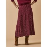 Jupe mi - longue femme viscose imprim pois