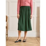 Jupe mi - longue fendue crpe satin femme