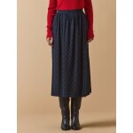 Jupe mi - longue jacquard pois femme