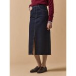 Jupe mi - longue jean femme coton biologique