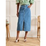 Jupe mi - longue jean femme coton biologique