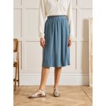 Jupe mi - longue viscose satine femme