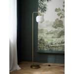 Lampadaire ars�ne en m�tal et verre stri�