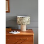 Abat - jour fleuri, pied en rabane