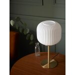 Lampe laiton et verre stri�