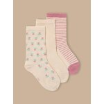 Lot de 3 paires de chaussettes fleurs fille
