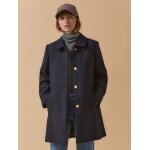 Manteau court lainage uni femme