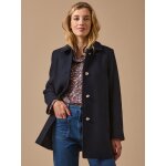 Manteau droit lainage uni femme