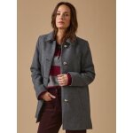 Manteau droit lainage uni femme