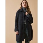 Manteau lainage pied de poule femme