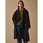 Manteau long lainage uni femme