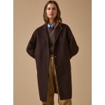 Manteau mi - long lainage double face femme