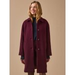 Manteau mi - long lainage uni femme